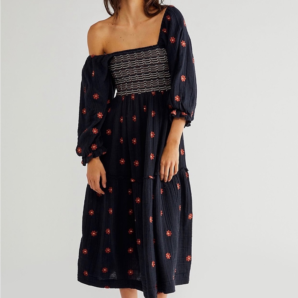 Free People Dahlia Embroidered Dress size XL